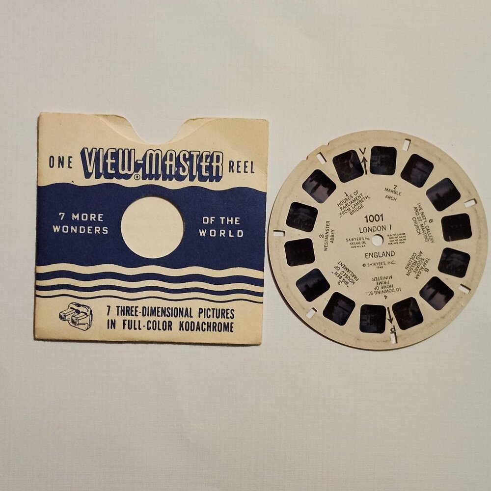 VINTAGE View Master Reel LONDON England 1948